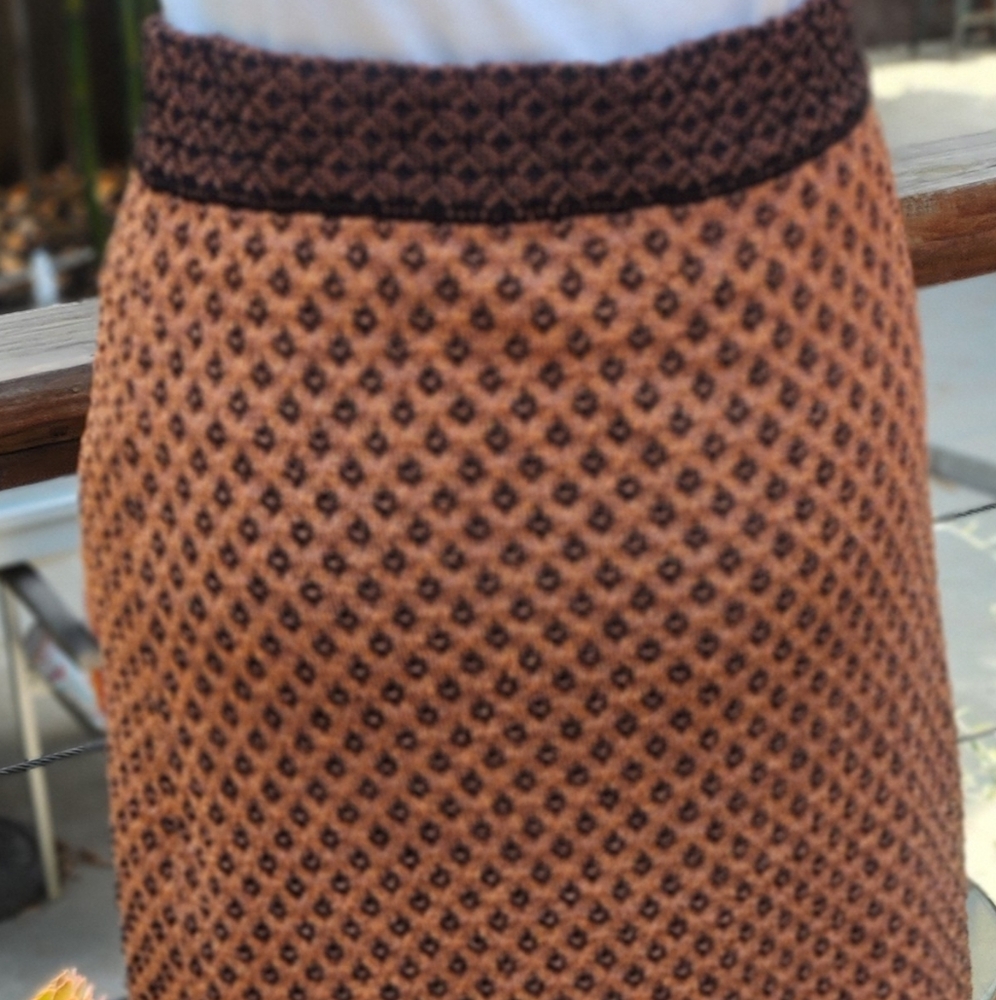 Rag & Bone Copper, Gold Metallic Patterned Skirt Sz S